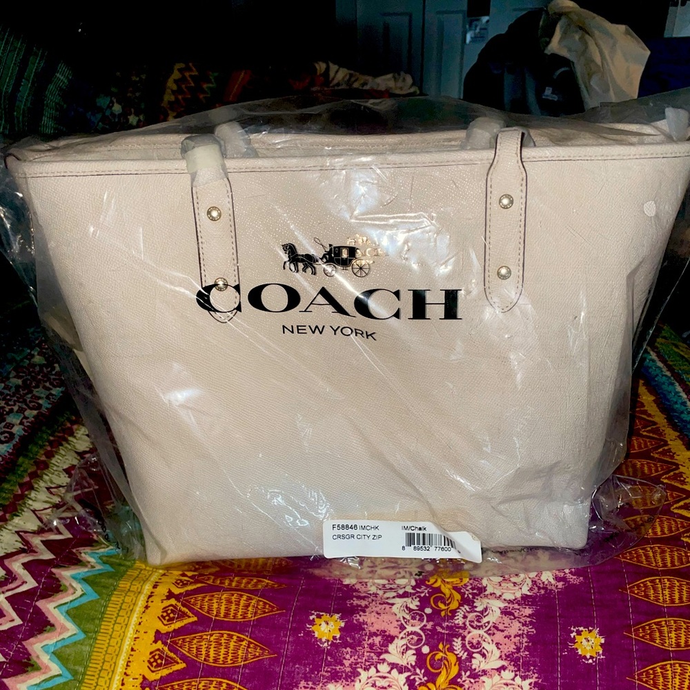 Brand New Coach Zip Top Tote